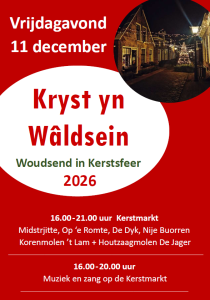 Kerstmarkt: Kryst yn Wâldsein op vrijdag 11 december 2026